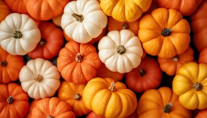 Colorful miniature pumpkins