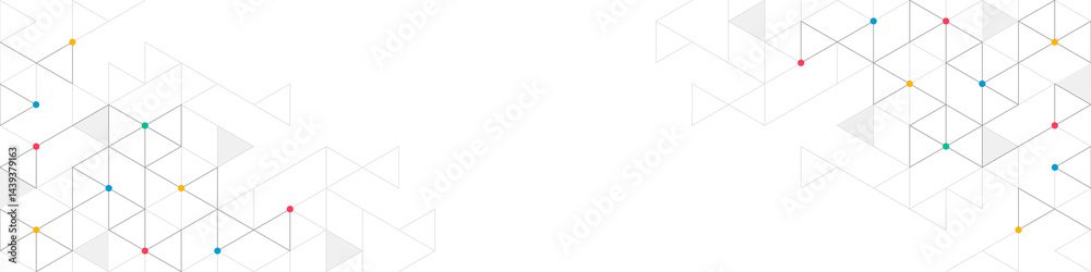 Aufkleber Graphic design element for web page or banner with a geometric pattern of triangle shapes