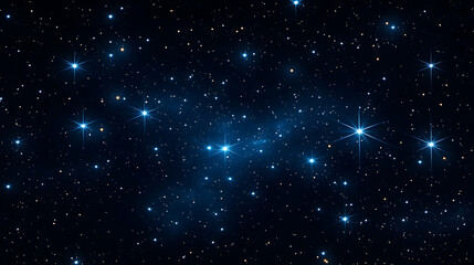 Obraz premium Dark blue space with a star-filled sky and shining stars