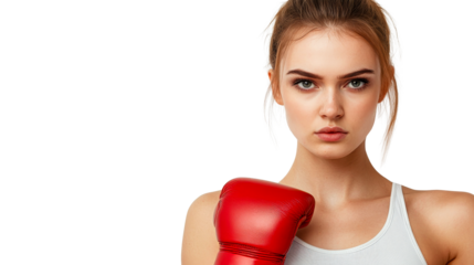 Confident boxer preparing for training session