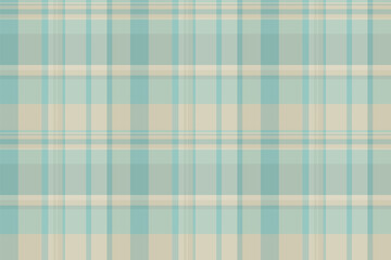 Horizontal plaid seamless background, handmade textile fabric texture. Close-up vector tartan pattern check in pastel and light colors.
