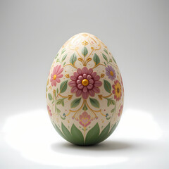 Decorated Easter Egg with Floral Design: Springtime Crafts & Decorations