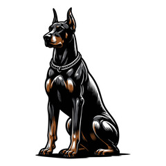Doberman vector and illustrations.