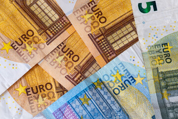 The word Euro in different European languages as printed on the Euro bank notes of the European Union.