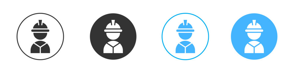 Construction worker icon Vector Graphic set
