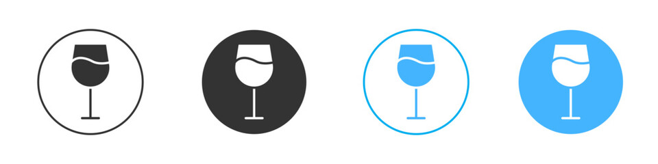 Wine glass icon Vector Graphic set