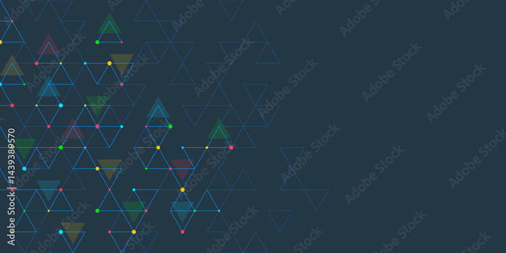 Fototapete Abstract background with a geometric pattern of triangle shapes. Graphic design element