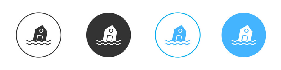 Flood icon Vector Graphic set