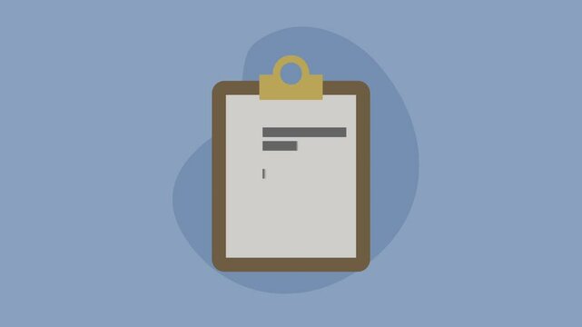 Checklist Concept Animation with Clipboard
