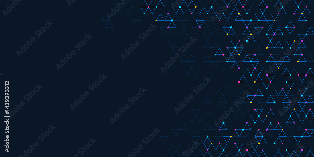 Aufkleber Abstract background with a geometric pattern of triangle shapes. Graphic design element