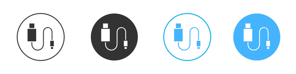 USB cable icon Vector Graphic set