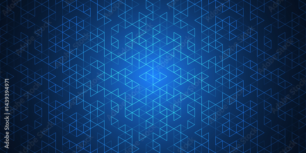 Poster Abstract technology background with a seamless pattern of simple geometric shapes. Stylish texture