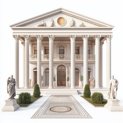 Obraz premium 3D visualization of a Roman noble’s mansion