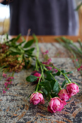 Vibrant, fresh rose flower bouquet arrangement