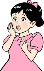 어머나 세상에 놀라는 여자아이