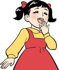 기뻐하는 여자아이