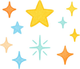 Obraz premium Vibrant Celestial Stars for Festive