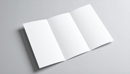 Blank Tri Fold Brochure Mockup A Clean White Paper Template for Design Presentations