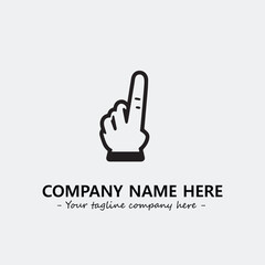 Fototapeta premium Finger illustration black and white for logo company vector image