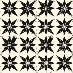 Fototapeta premium black and white stars seamless pattern