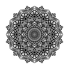  The mandala background design brings a sense of calm and elegance to the artwork.