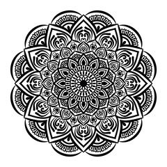  The mandala background design brings a sense of calm and elegance to the artwork.