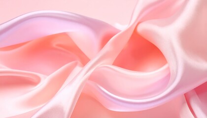 Smooth Pink Silk Fabric Draped Softly Elegant Texture Background