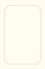 Pearl frame. Pastel color background. Subtle shadow. Perfect for creating letter paper, wedding invitations, welcome boards, food menus, and other elegant paper items.