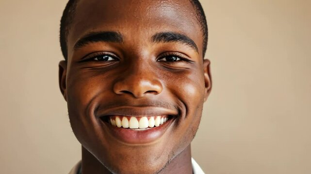 Genuine smile captured in sequence: natural expressions and joyful emotions