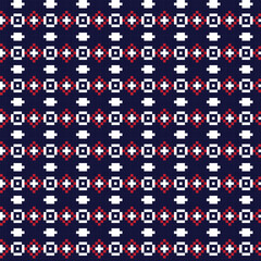 Blue Textured Fair Isle Seamless Pattern Design