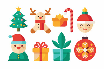 Fototapeta premium Simple Christmas Icons for Projects