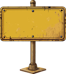 old sign on a white background. premium old sign design
