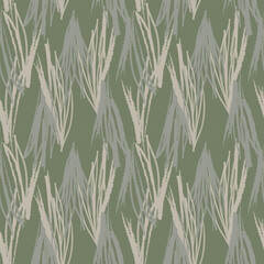 Neutral Colour Tropical Leaf Seamless Pattern Design