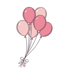 pink balloon on white background