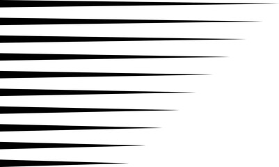 Comic speed motion lines. Horizontal fast motion lines for comic books. 