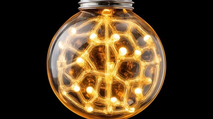 Decorative Light Bulb with Warm Glow and Unique Design, Perfect for Home or Event Decor