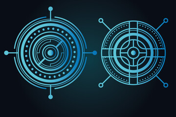 Creative futuristic infographics concept with glowing data charts, neon graphs, digital tech dashboards, 3D elements, modern data visualization, abstract technology layouts, sci-fi information design,