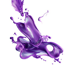 Vibrant Purple Splash Explosion - Transparent PNG