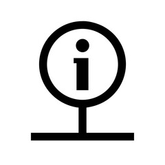 Information icon in simple black style on white background  