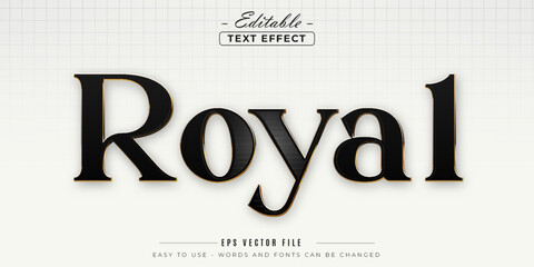 Royal text, editable text effect.