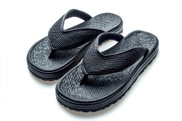 Comfortable black flip flops designed for everyday wear and casual outings