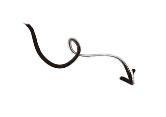 ブラシで描いたようなくねくねした矢印