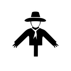 Scarecrow Field Icon for Farming & Agriculture Design