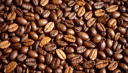 Naklejka premium Abstract blend of coffee beans and leaves
