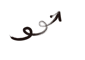 ブラシで描いたようなくるくるした矢印