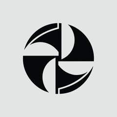 New Technology Logo Design with Abstract Digital Elements - Vector Illustration