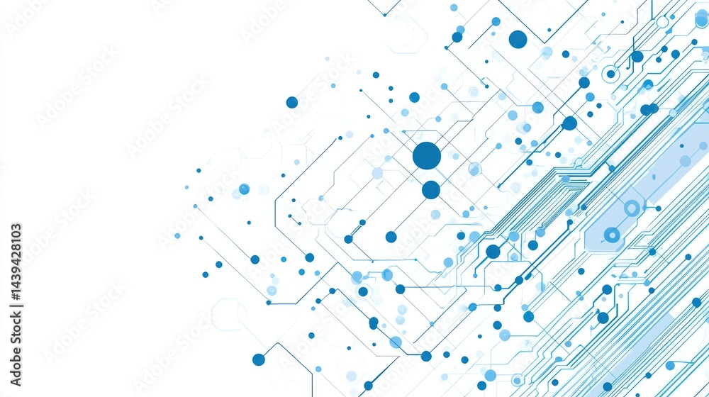 Wall mural abstract circuit board pattern