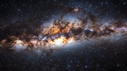 Fototapeta premium Cosmic display of light from nebulae and stars in the expansive universe creating an ethereal glow