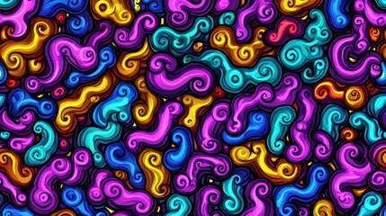 Fototapeta premium Psychedelic swirl pattern background