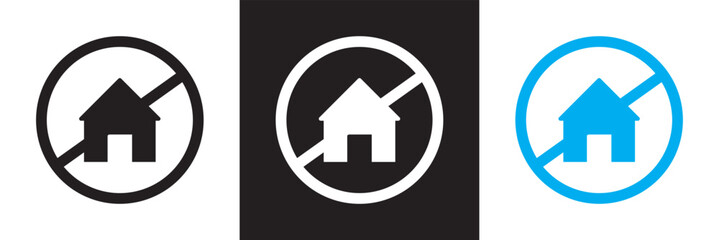 Homelessness  icon .  Vector for websites, mobile interfaces, presentations, banner, visual branding etc. Vector illustration. isolated on white and black background. EPS 10